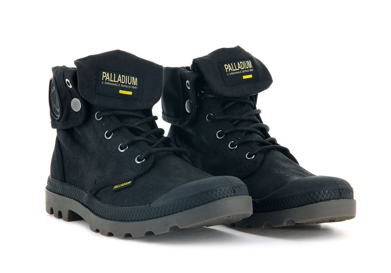 Palladium Pampa Baggy Wax Kids' Boots Black | 810473-GJR