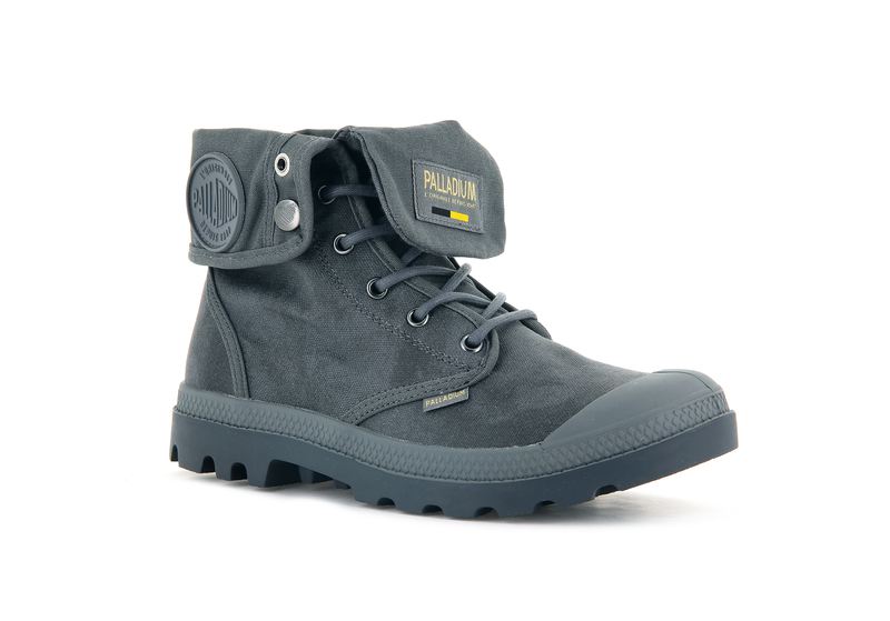 Palladium Pampa Baggy Wax Kids' Boots French Metal | 735642-DBW