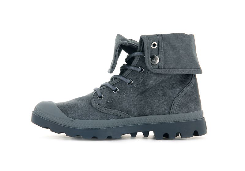 Palladium Pampa Baggy Wax Kids' Boots French Metal | 735642-DBW