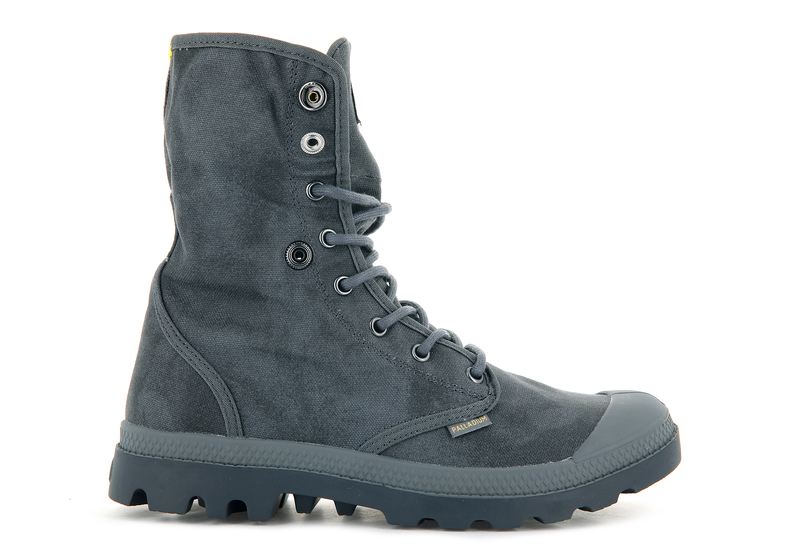 Palladium Pampa Baggy Wax Kids' Boots French Metal | 735642-DBW