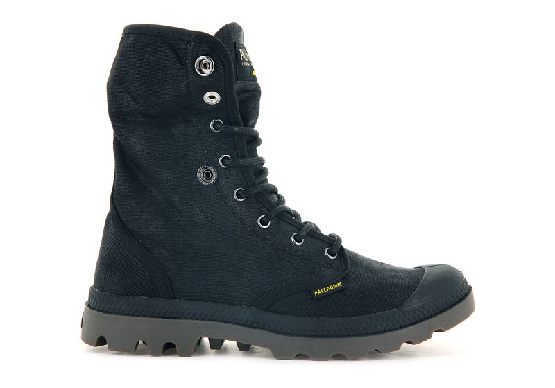 Palladium Pampa Baggy Wax Men's Boots Black | 463097-CVY