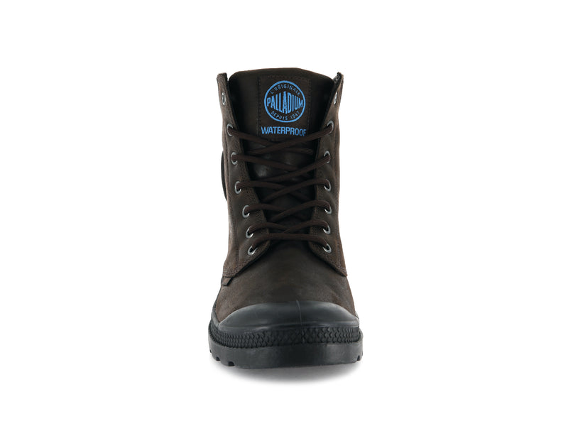 Palladium Pampa Cuff Wp Lux Kids' Boots Chocolate | 736125-RYV