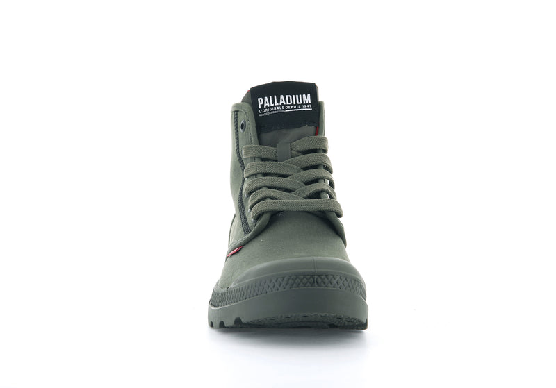 Palladium Pampa Dare 2 Survive Women's High Tops Olive Night | 152047-SZL