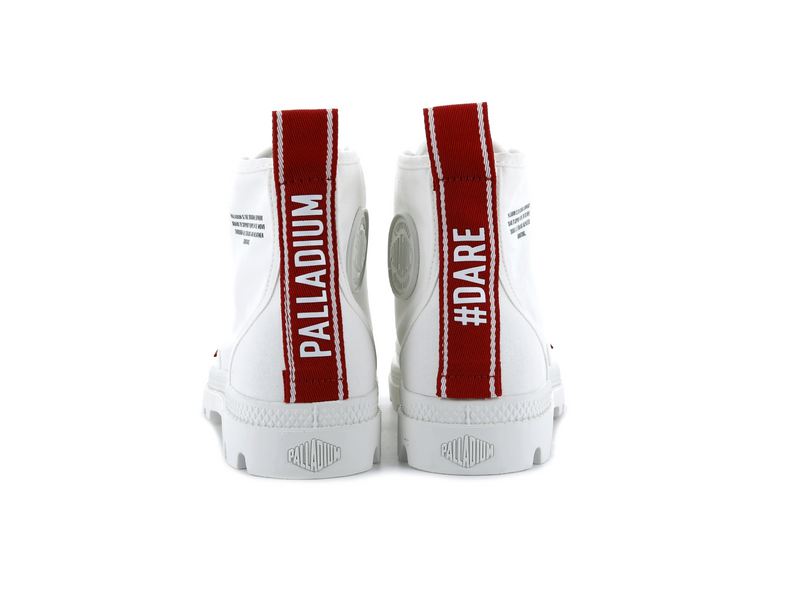 Palladium Pampa Hi Dare Kids' Boots Star White | 205843-JMY