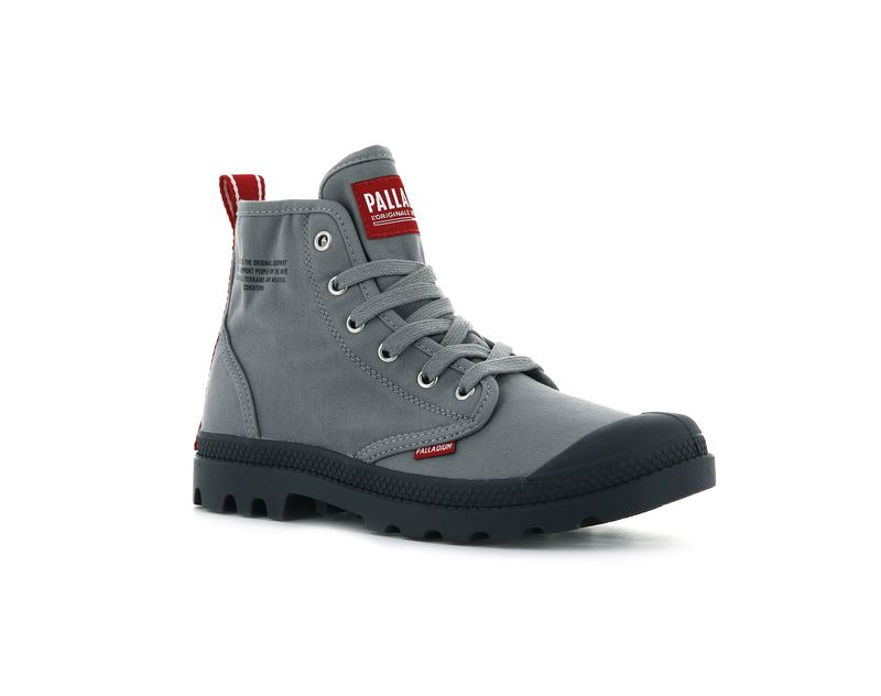 Palladium Pampa Hi Dare Kids' Boots Titanium | 495783-VGQ