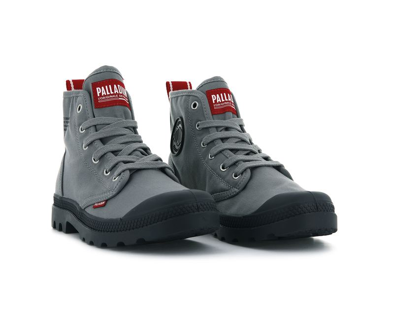 Palladium Pampa Hi Dare Men's Boots Titanium | 059736-HBE