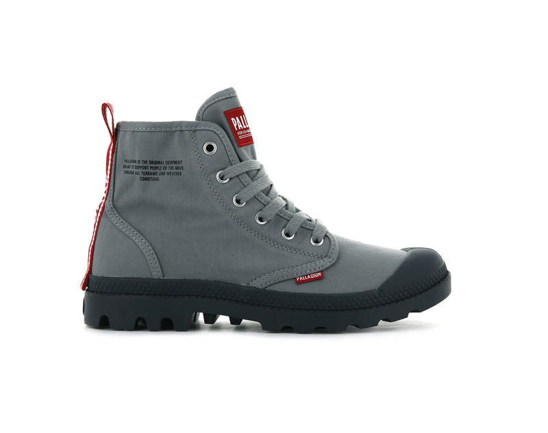 Palladium Pampa Hi Dare Men\'s Boots Titanium | 059736-HBE