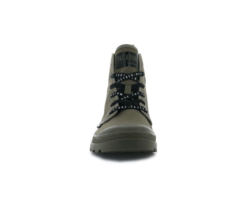 Palladium Pampa Hi Future Kids' Boots Dusky Green | 945387-JFR