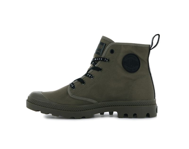 Palladium Pampa Hi Future Kids' Boots Dusky Green | 945387-JFR