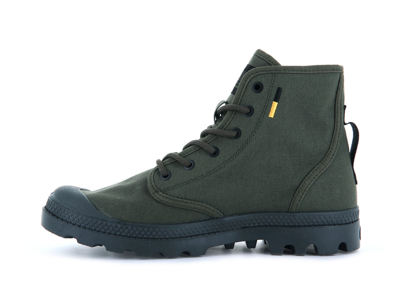 Palladium Pampa Hi Htg Supply Kids' Boots Olive Night | 562391-HOA