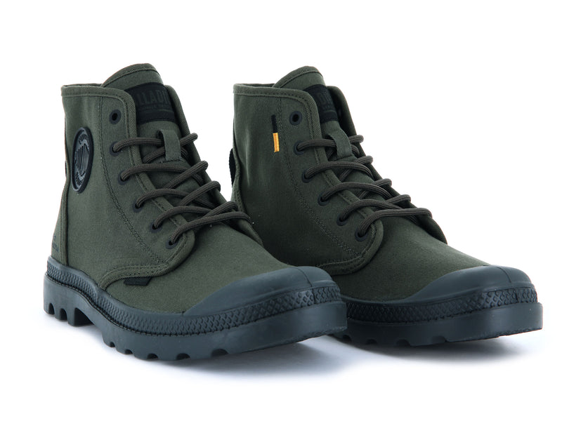 Palladium Pampa Hi Htg Supply Kids' Boots Olive Night | 562391-HOA