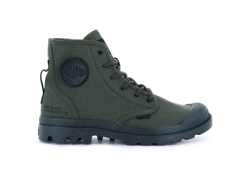 Palladium Pampa Hi Htg Supply Kids\' Boots Olive Night | 562391-HOA