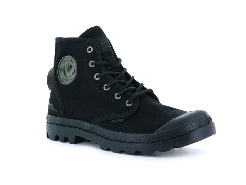 Palladium Pampa Hi Htg Supply Kids' Boots Black/Black | 921738-YAM