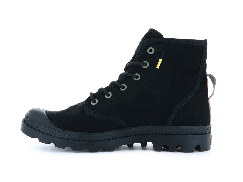 Palladium Pampa Hi Htg Supply Kids' Boots Black/Black | 921738-YAM