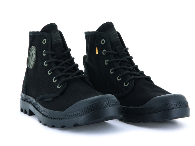 Palladium Pampa Hi Htg Supply Kids' Boots Black/Black | 921738-YAM