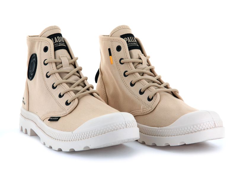 Palladium Pampa Hi Htg Supply Women's Boots Desert | 348127-QVY