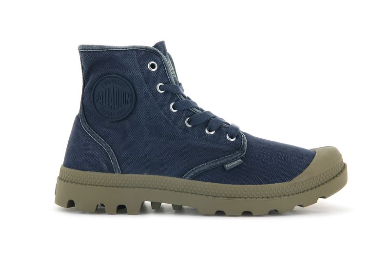 Palladium Pampa Hi Men\'s Boots Ombre Blue/Dune | 627043-KSW