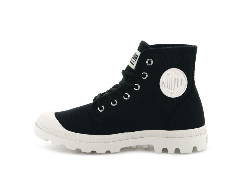 Palladium Pampa Hi Originale Kids' Boots Black/Marshmallow | 054316-NYR