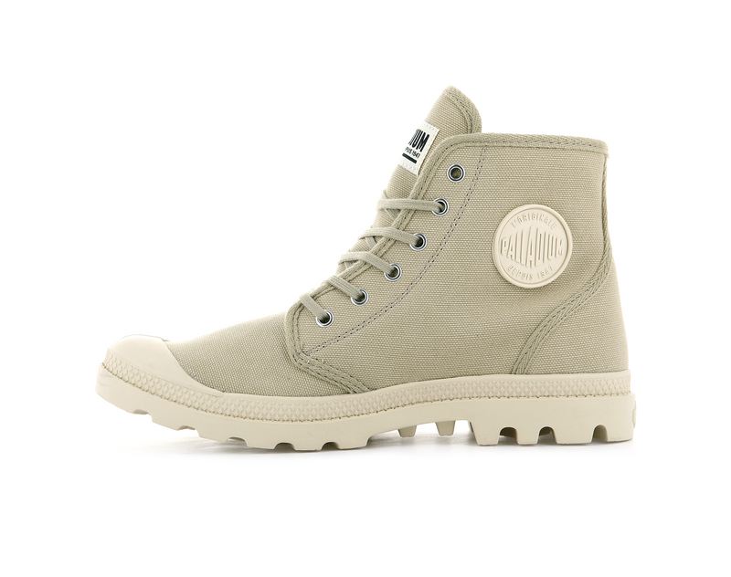 Palladium Pampa Hi Originale Kids' Boots Sahara/Ecru | 148632-GOD