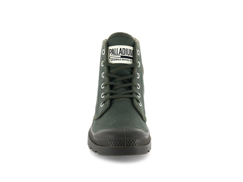 Palladium Pampa Hi Originale Kids' Boots Olive Night Black | 413987-SNE