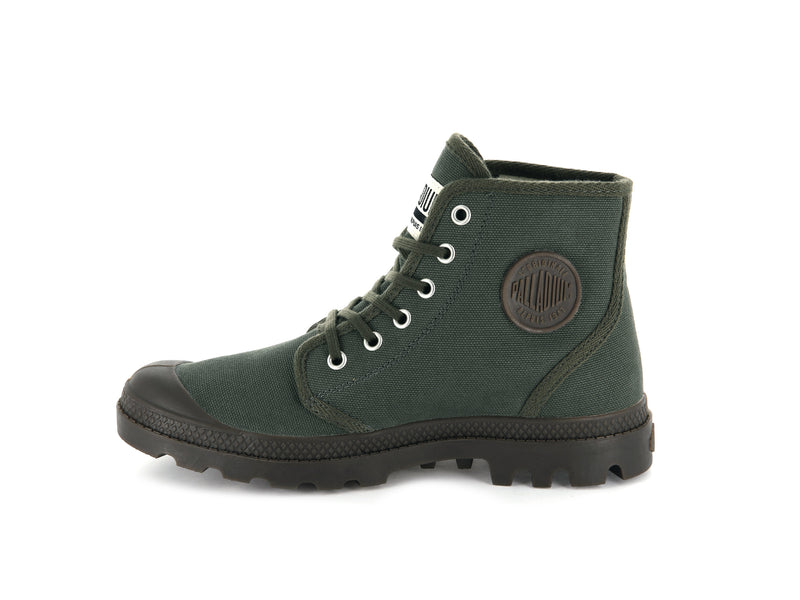 Palladium Pampa Hi Originale Kids' Boots Olive Night Black | 413987-SNE