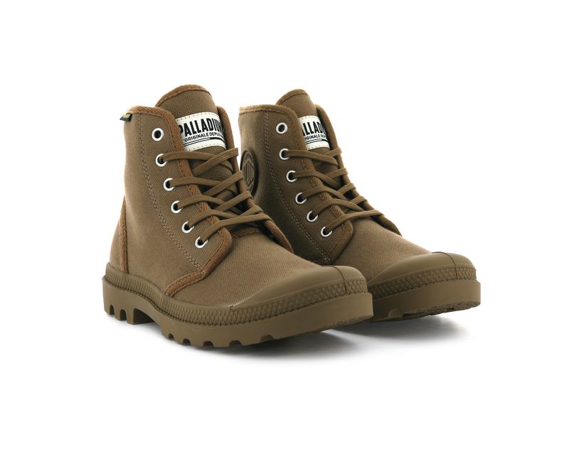 Palladium Pampa Hi Originale Men's Boots Brown | 153684-MVR