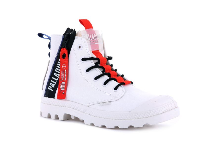 Palladium Pampa Hi Ticket To Earth Kids' Boots Star White | 310245-JUX