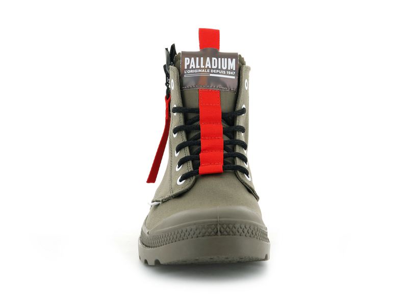 Palladium Pampa Hi Ticket To Earth Men's High Tops Dusky Green | 069845-WIO