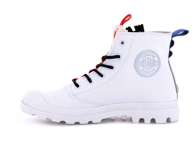 Palladium Pampa Hi Ticket To Earth Women's High Tops Star White | 379046-YSK