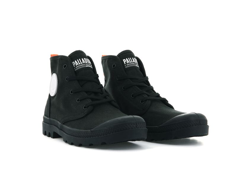 Palladium Pampa Hi Twill Women's High Tops Black/Black | 245361-OCU