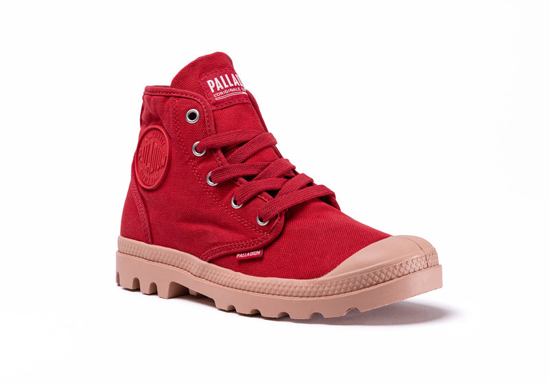 Palladium Pampa Hi V Kids' Boots Red Salsa | 984715-NXZ