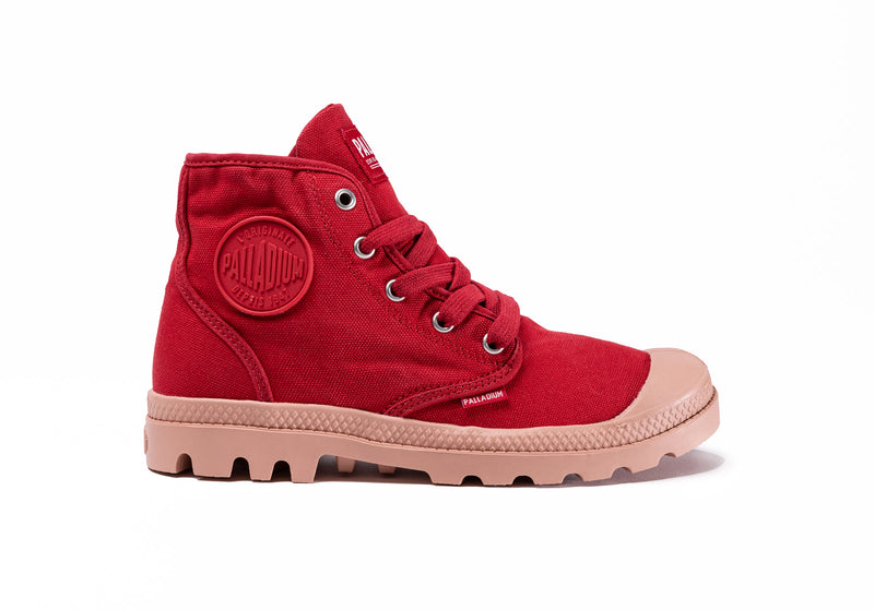 Palladium Pampa Hi V Kids\' Boots Red Salsa | 984715-NXZ