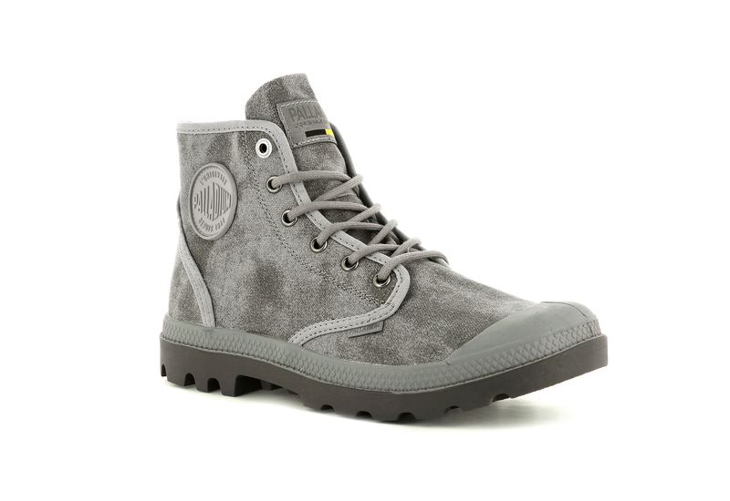 Palladium Pampa Hi Wax Kids' Boots Moon Rock | 364971-YWA