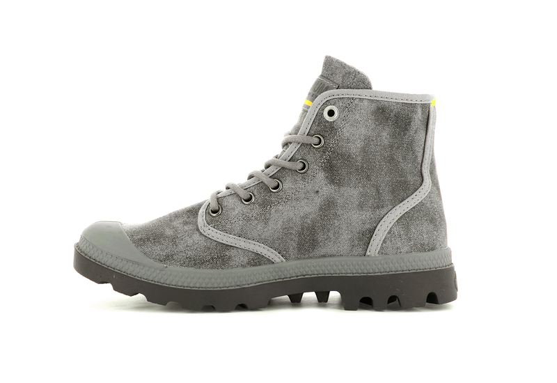 Palladium Pampa Hi Wax Kids' Boots Moon Rock | 364971-YWA