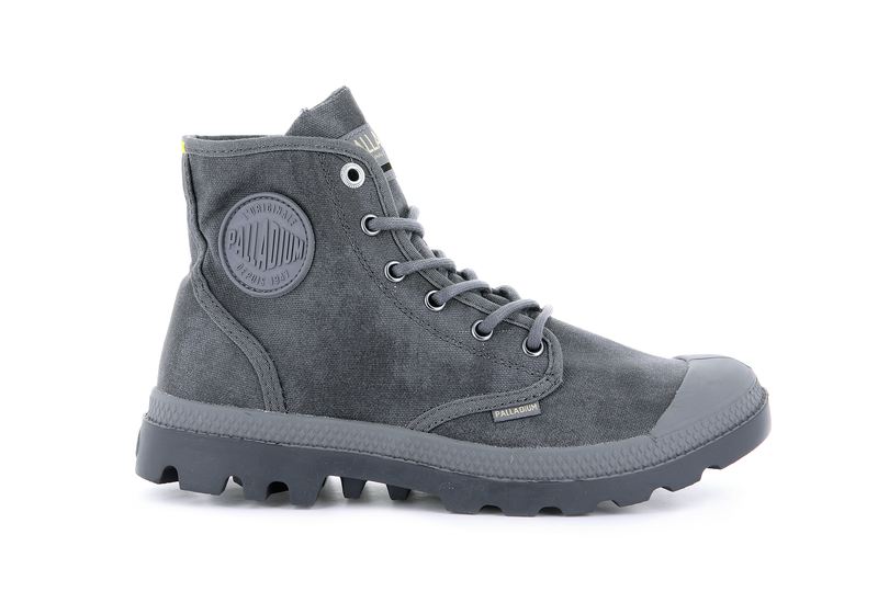 Palladium Pampa Hi Wax Men\'s Boots French Metal | 269348-ILQ