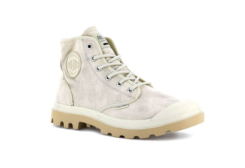 Palladium Pampa Hi Wax Women's Boots Sahara | 294681-RBS