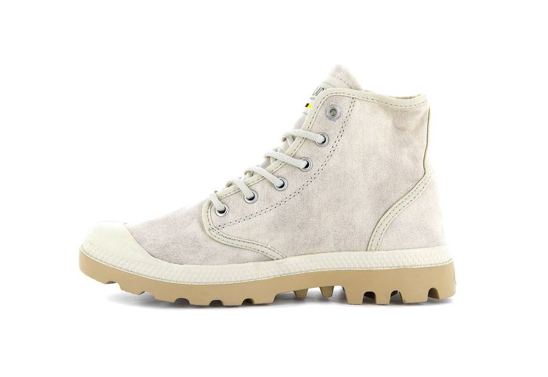 Palladium Pampa Hi Wax Women's Boots Sahara | 294681-RBS