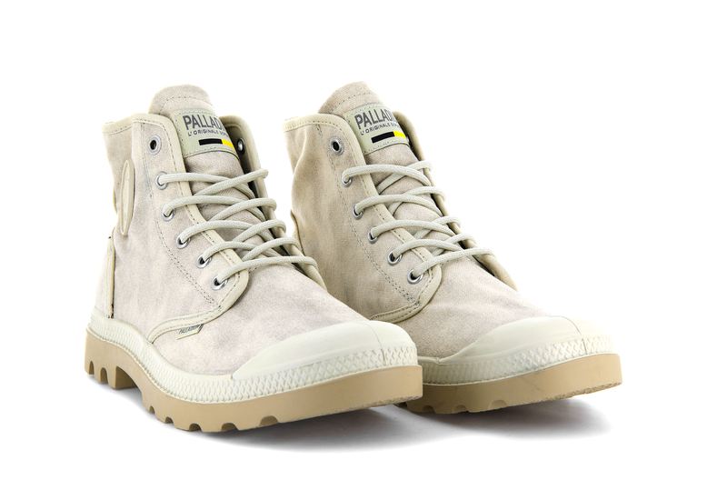 Palladium Pampa Hi Wax Women's Boots Sahara | 294681-RBS