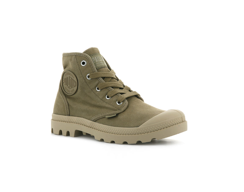 Palladium Pampa Hi Women's Boots Olive/Ginger | 486230-UEW