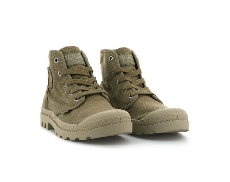 Palladium Pampa Hi Women's Boots Olive/Ginger | 486230-UEW