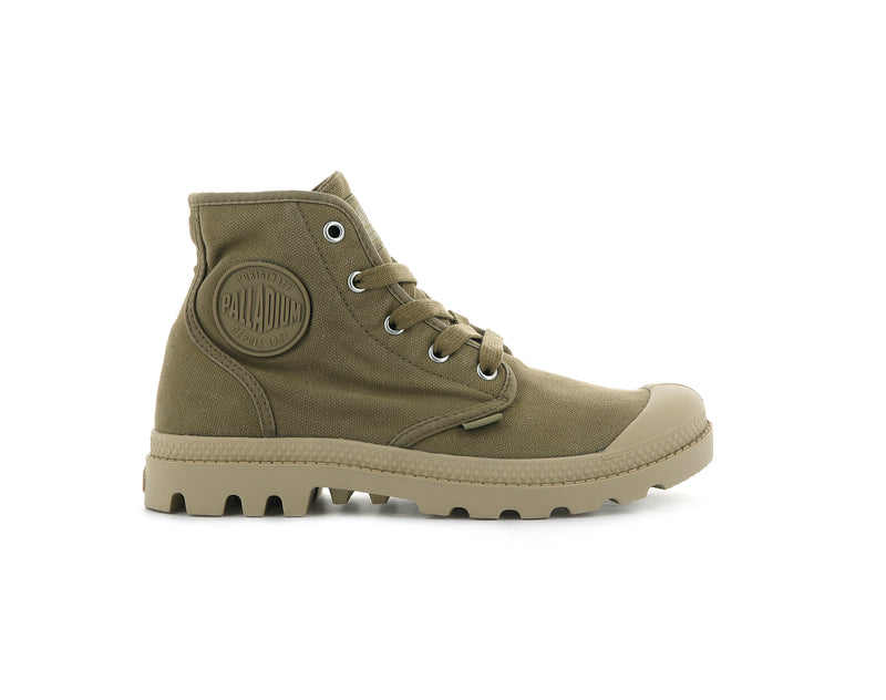 Palladium Pampa Hi Women\'s Boots Olive/Ginger | 486230-UEW