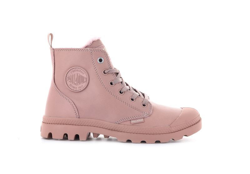 Palladium Pampa Hi Zip Leather S Women\'s High Tops Misty Rose | 190583-DTC