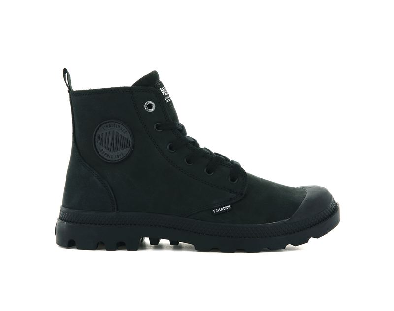 Palladium Pampa Hi Zip Nbk Men\'s Boots Black/Black | 470692-GDQ