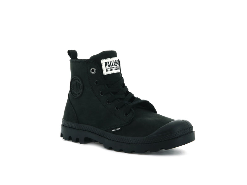 Palladium Pampa Hi Zip Nubuck Women's Boots Black | 278109-TJD