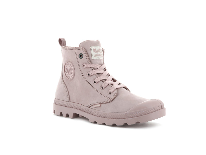 Palladium Pampa Hi Zip Nubuck Women's Boots Rose Smoke | 863427-LHJ