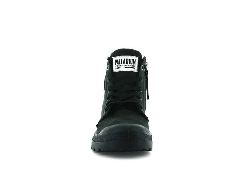 Palladium Pampa Hi Zip Nubuck Women's High Tops Black | 034285-EHQ