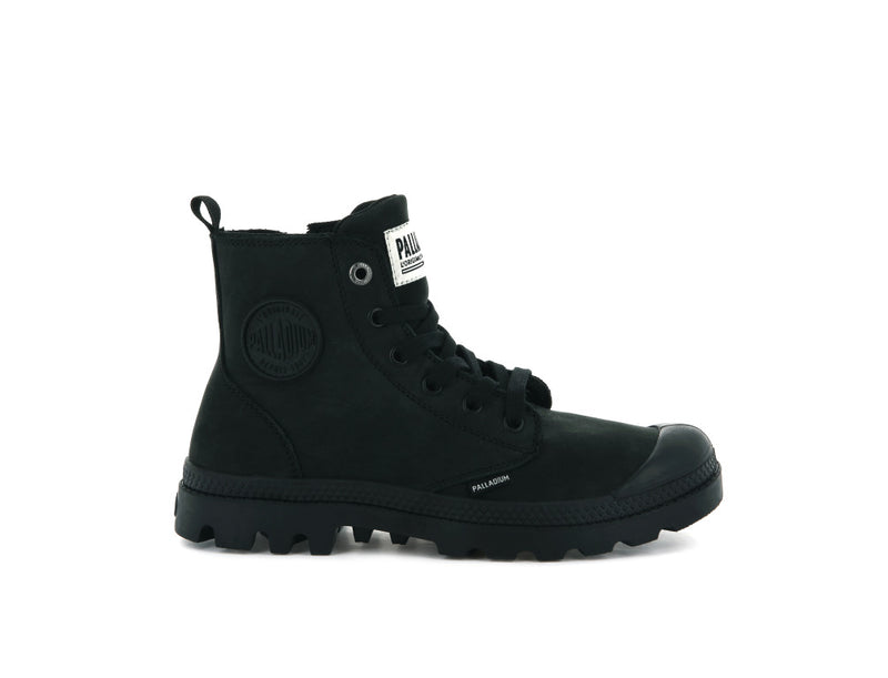 Palladium Pampa Hi Zip Nubuck Women\'s High Tops Black | 034285-EHQ