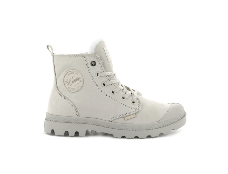 Palladium Pampa Hi Zip Wl Women\'s Boots Whitecap Gray | 961032-XGA