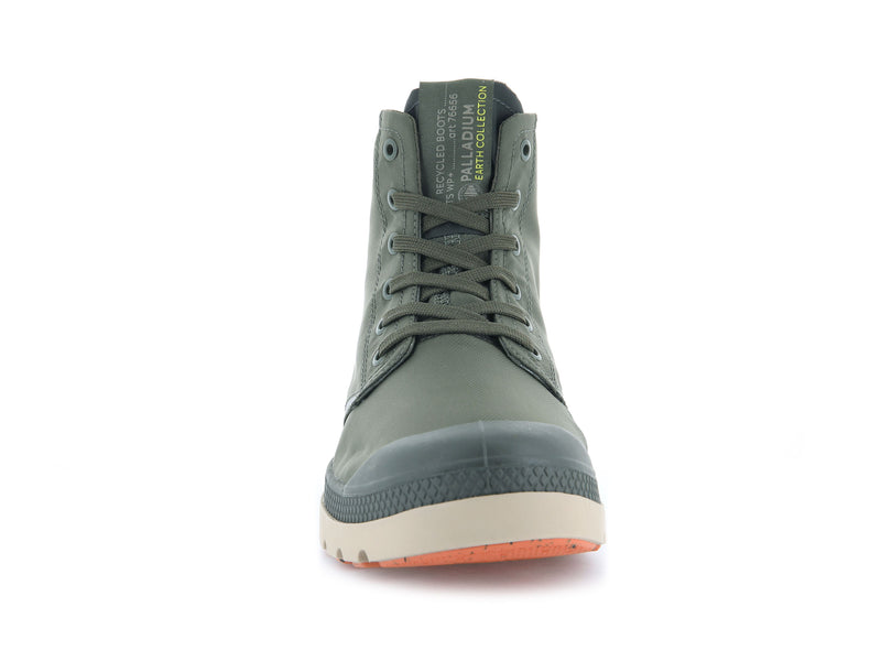 Palladium Pampa Lite+ Recycle Wp+ Kids' Boots Olive Night/Beluga | 736495-AUQ