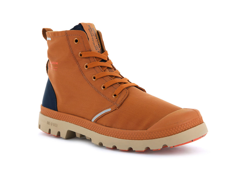 Palladium Pampa Lite+ Recycle Wp+ Kids' Boots Tan/Mood Indigo | 857631-SJW